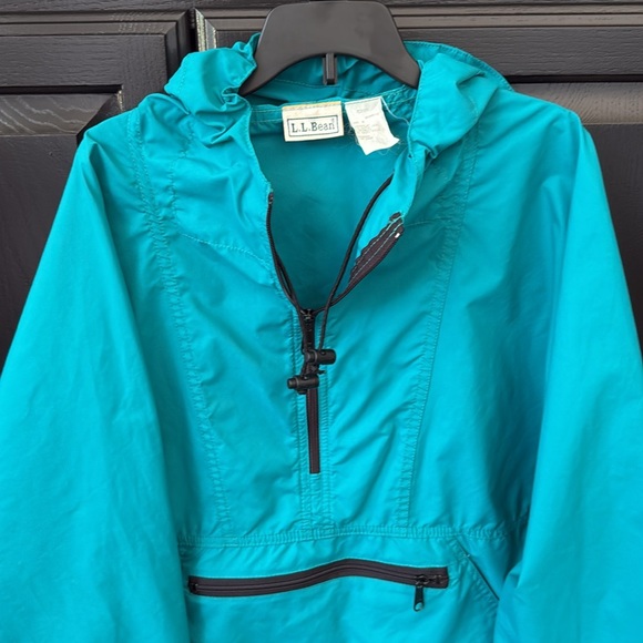 Vintage L.L. Bean Windbreaker Women’s Anorak Pullover Teal Outdoor‎ Hiking Ski M - Picture 8 of 17